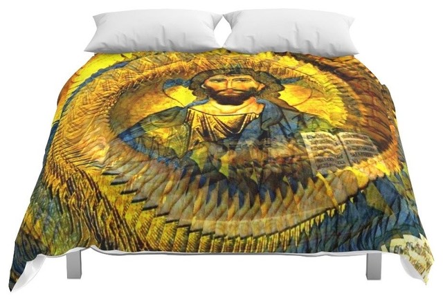 Society6 Jesus Vintage Comforter Contemporary Comforters And