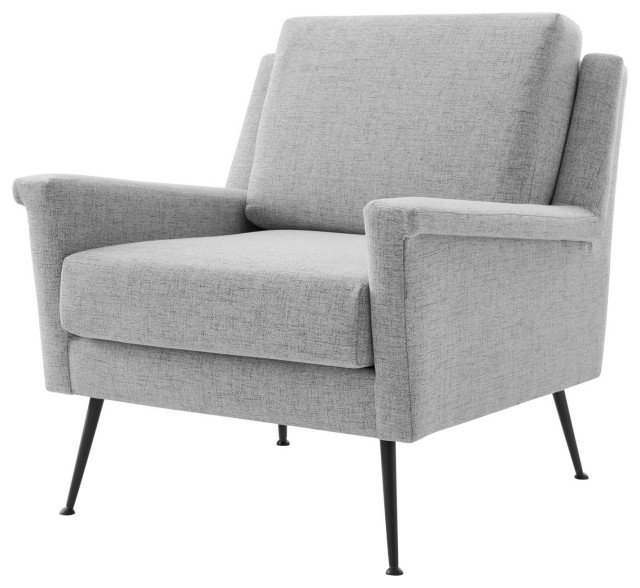 Armchair Accent Chair, Fabric, Black Beige, Modern, Living Lounge