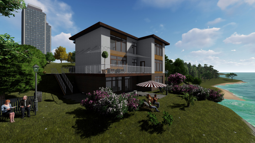 3-х этажный дом на берегу моря в Сочи