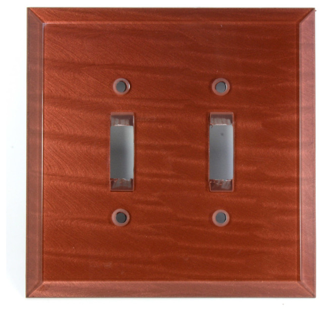 Glass Double Toggle Switch Cover Contemporary Switch Plates And