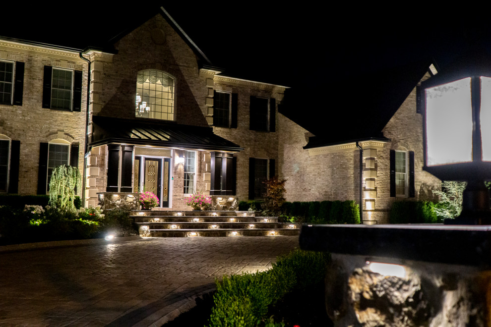 Manalapan, NJ: Paver Driveway and Front Landscaping