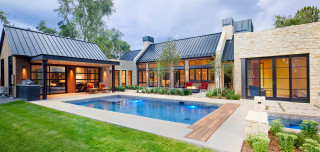 Modern Farm House In Cherry Hills Country Exterior Denver By Haley Custom Homes Houzz Uk