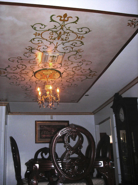 Murals Stencil Ceiling Designs Traditional Los Angeles By