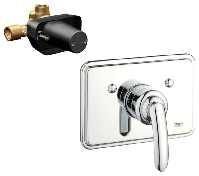 Grohe Grohe Talia Thermostat Trim, 6"x6"x9" View in Your Room! Houzz