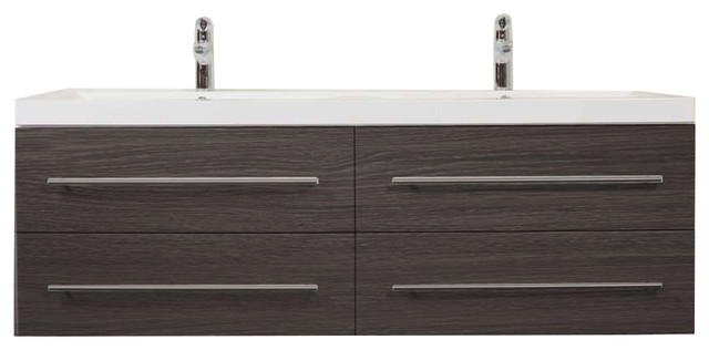 Emotion Persepolis Bathroom Furniture, 144 cm, Grained Anthracite
