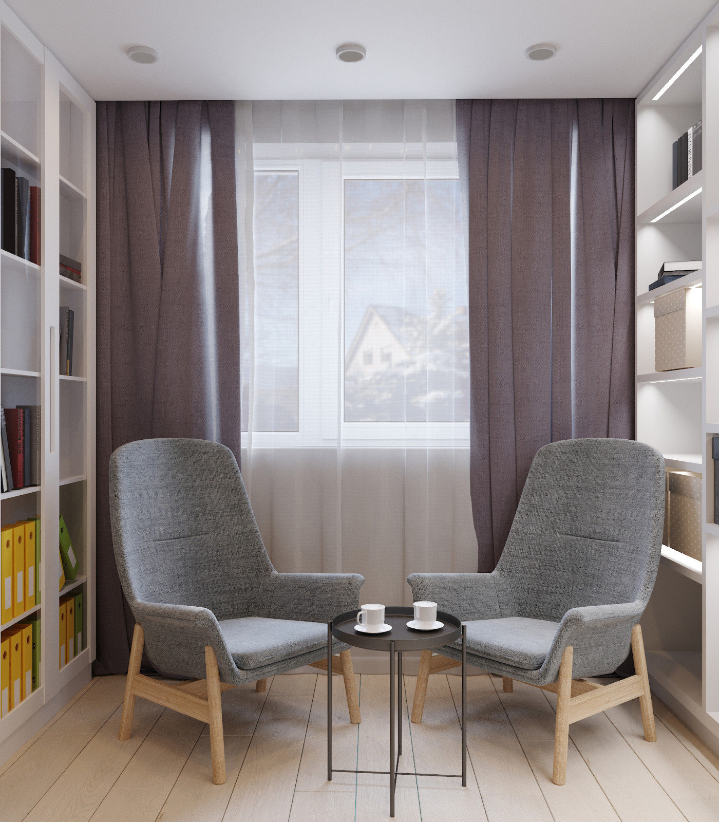 Частный дом «серые оттенки минимализма с современной классикой»