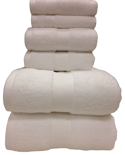 Plush 100 Cotton Towels, Super Soft 6Piece Bath Towel Set