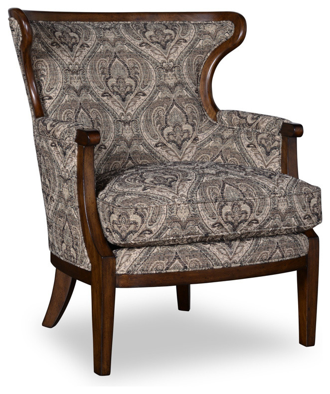 A.R.T. Ava Wood Trim Accent Chair, Loden