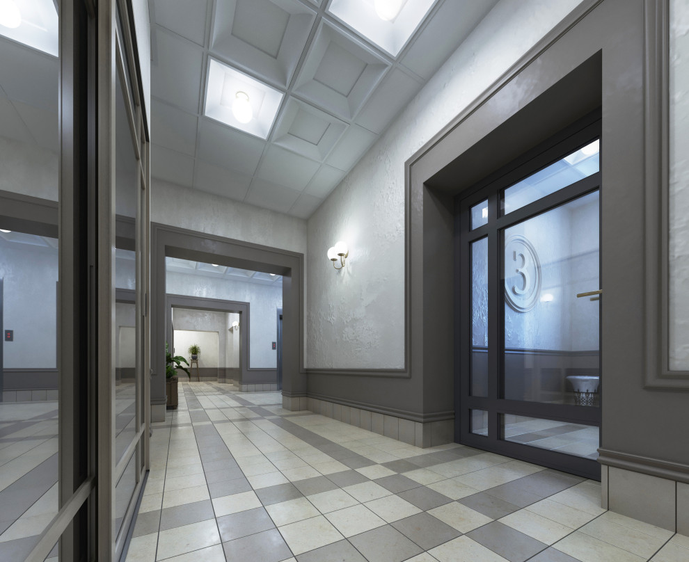 Интерьеры МОП, ЖК "БУЛГАКОВ", СК "СТРИЖИ"