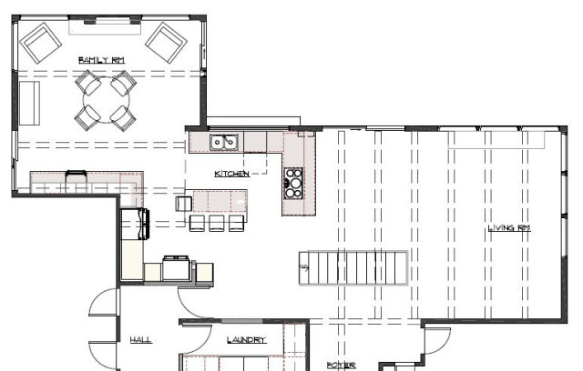Modern Transitional Black and Neutral Kitchen transitional