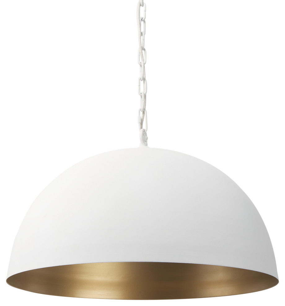 Juniper 24" Round White Dome Pendant Light - Contemporary - Pendant ...