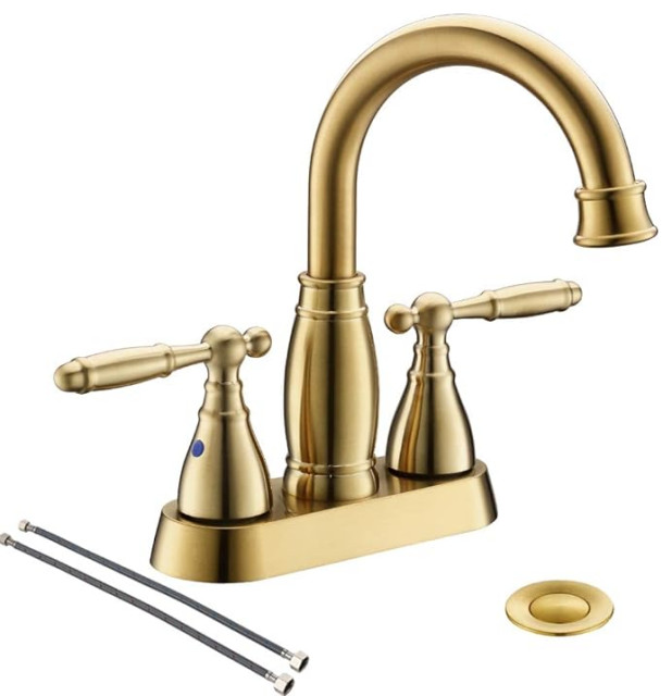 phiestina 4" 2 Handle Centerset LeadFree Bath Sink Faucet