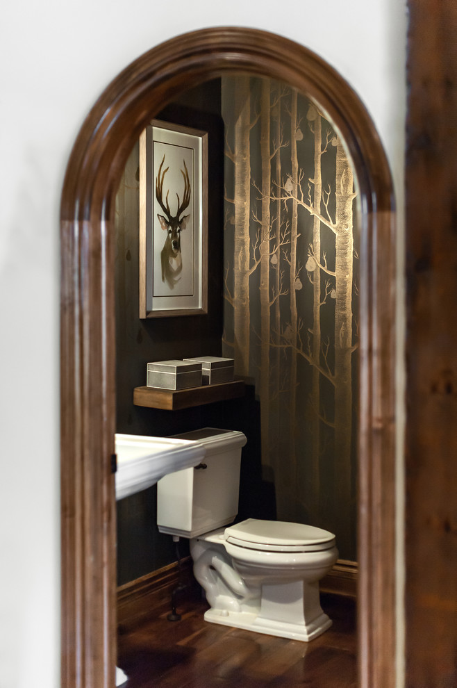Design ideas for a country powder room in Detroit.