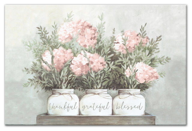 Fresh Picked Flowers Mason Jars 24x36 Canvas Wall Art Farmhouse Prints And Posters By Designs Direct Houzz - Mason Jar Wall Art Prints