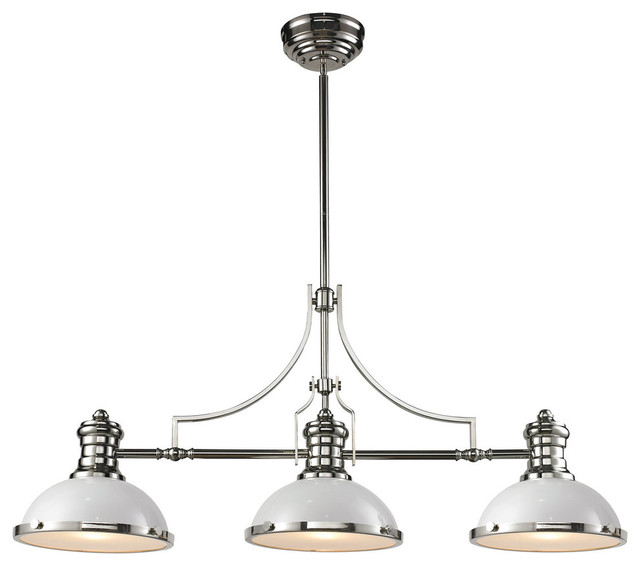 Brushed Nickel Kitchen Island Pendant Lighting chadwick 3 light island traditional kitchen island lighting by elk group international