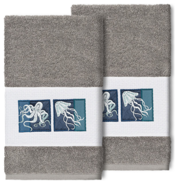 dark gray bath towels