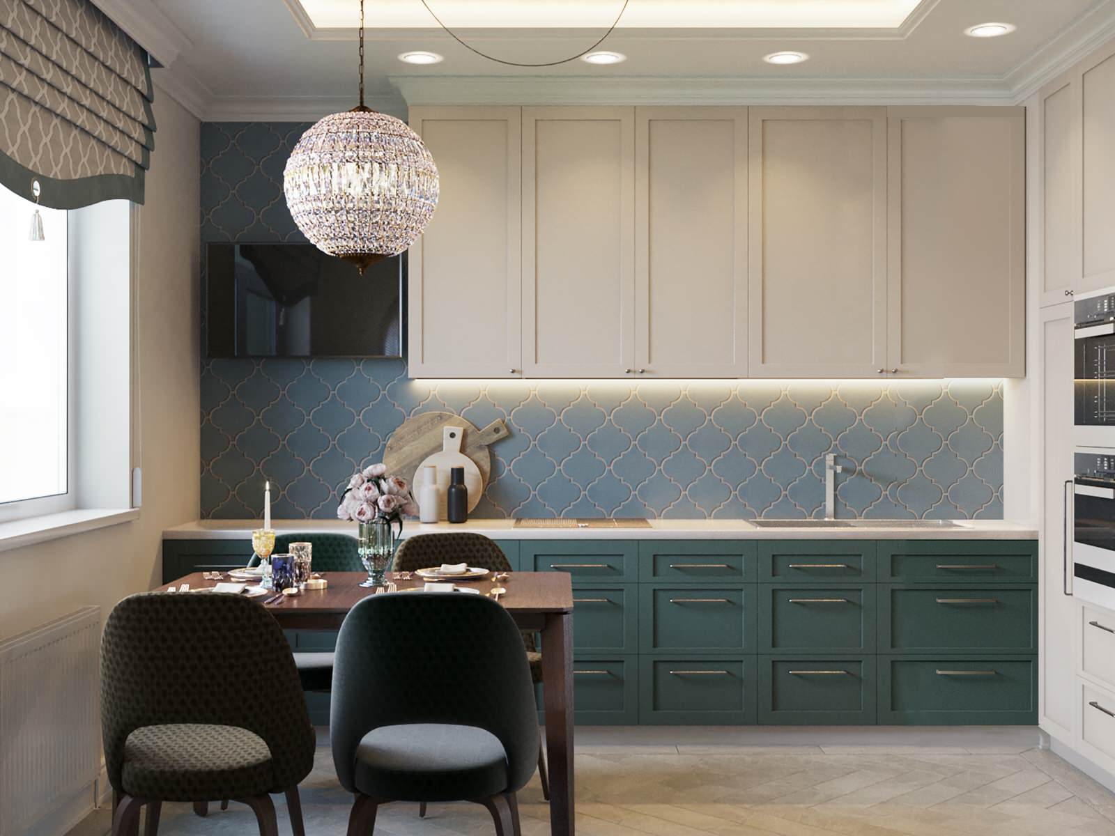 Легкий интерьер с элементами ар-деко