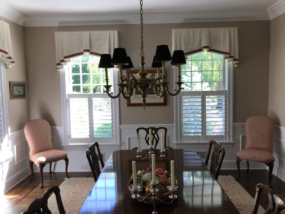 Plantation Shutters with other window treatments