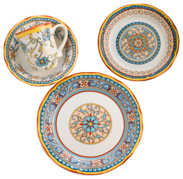 Duomo Italian Style Stoneware Dinnerware Set, Service for 4 ...