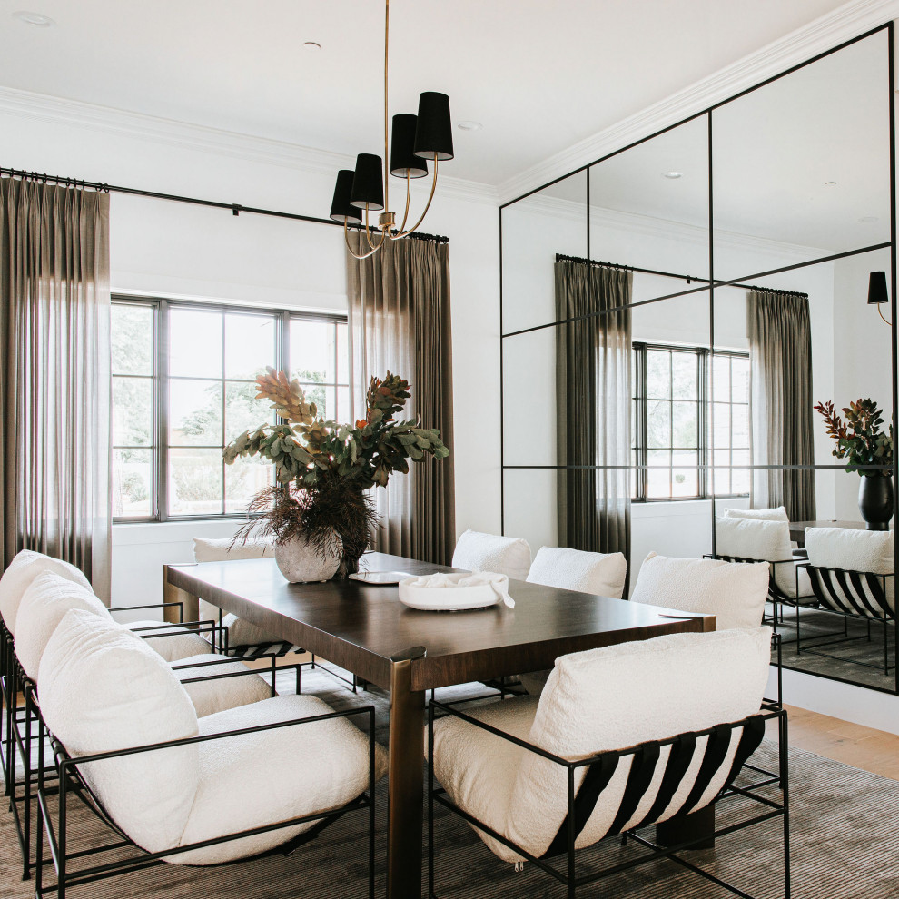 Example of a transitional dining room design in Phoenix