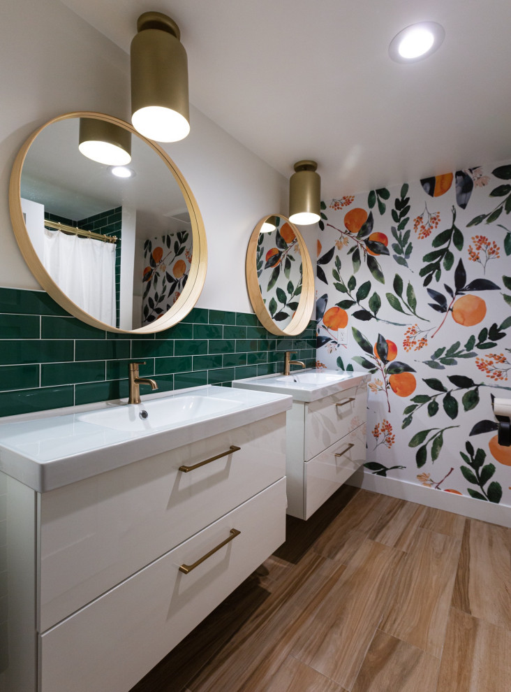 Tiprigan Bathroom | Littleton, CO | Eclectic Retro Glam Renovation