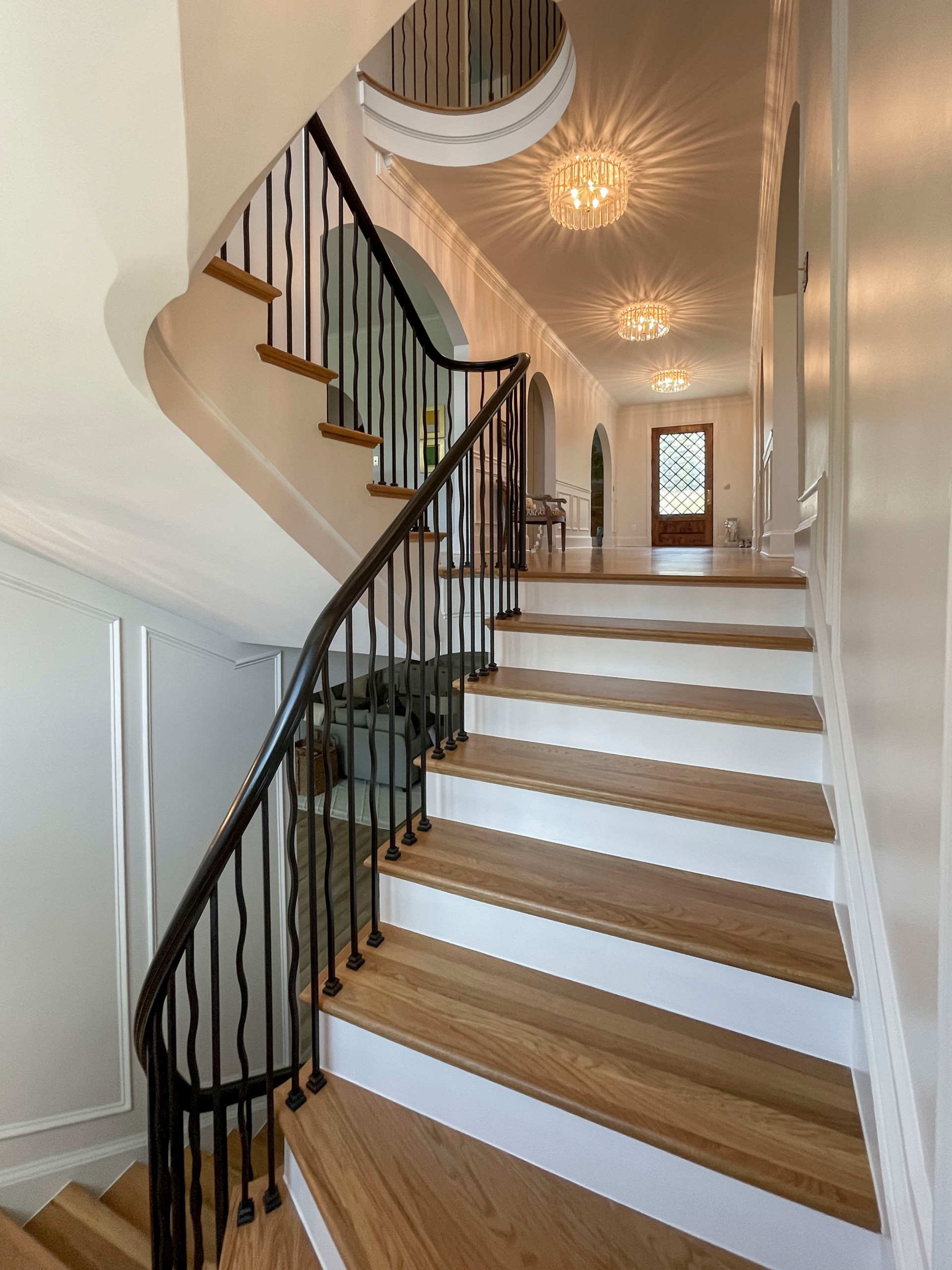 106_Modern Balustrade System Meets Traditional Winding Stairs, Aldie VA  20105