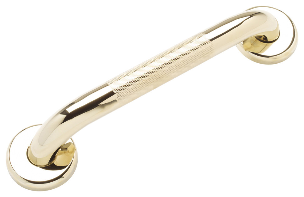 1.25" Straight Grab Bar, Polished Brass, 18" Contemporary Grab Bars