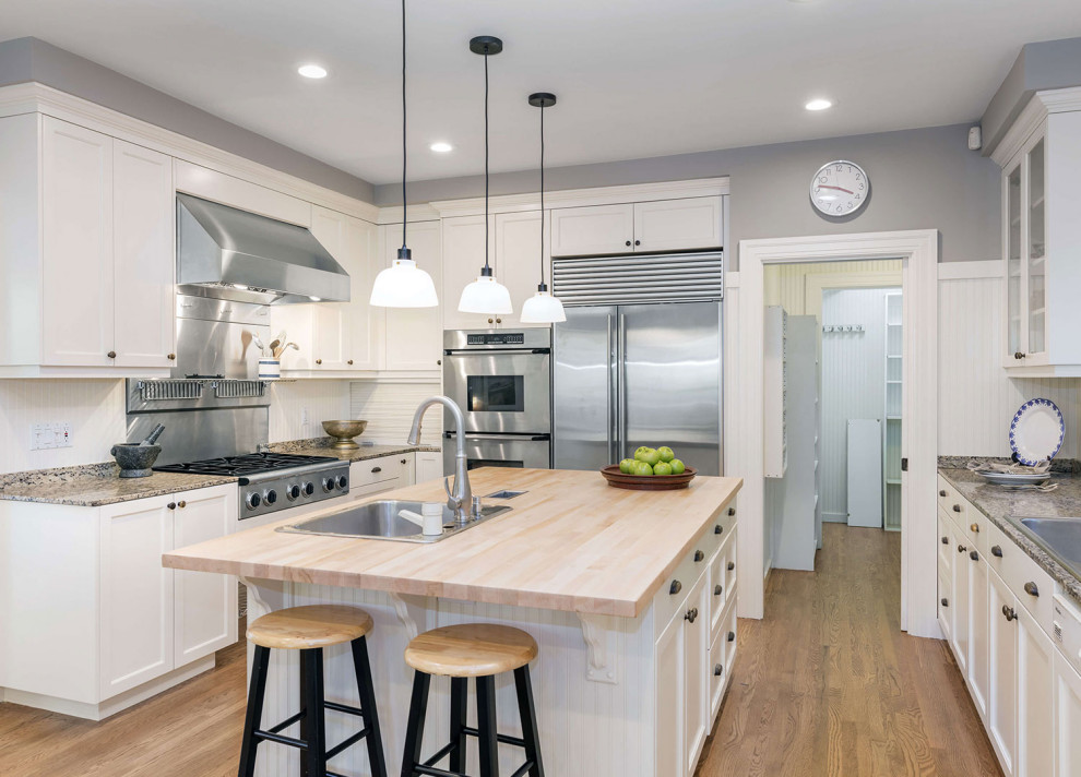 Coastal White Contemporary Kitchen Design