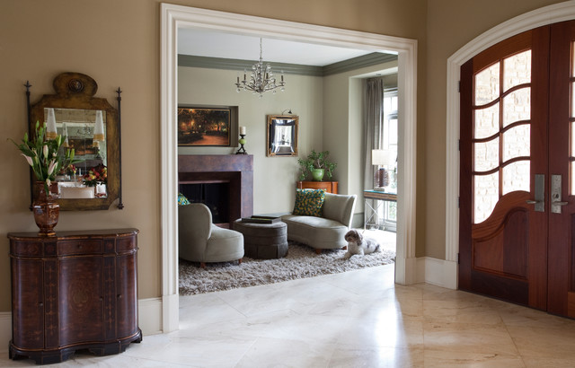The Sitting Room Off The Foyer Transitional Living Room