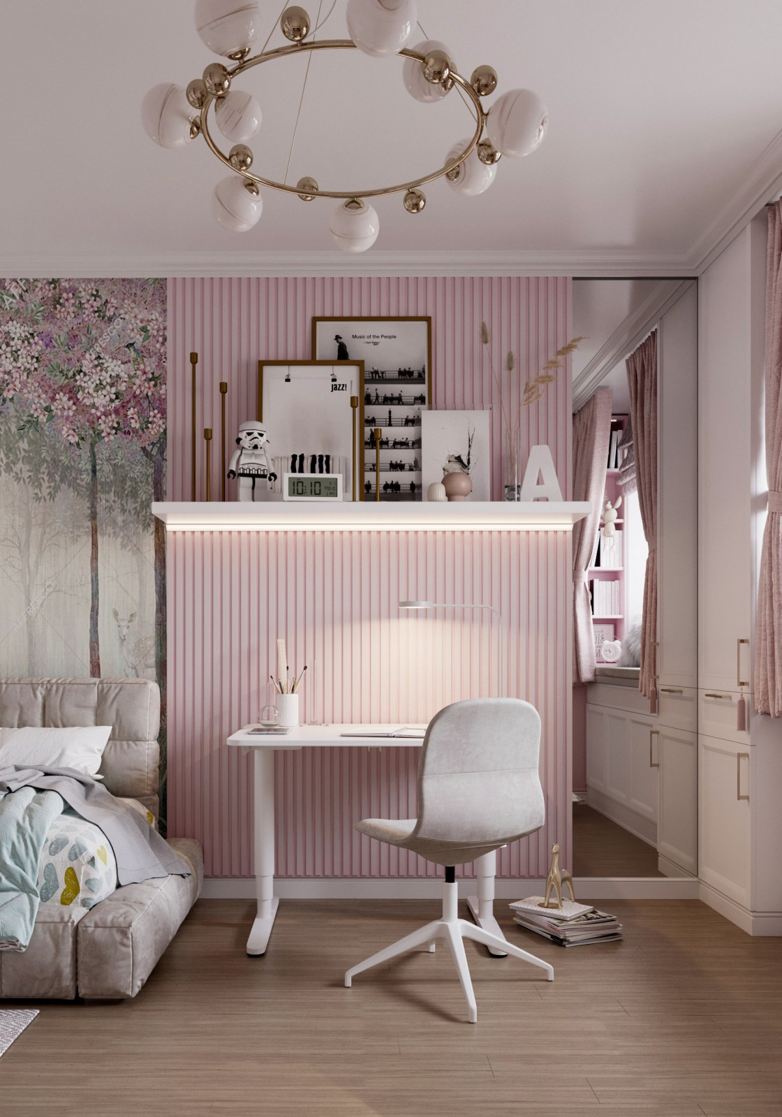 Дизайн проект квартиры "Пудра"