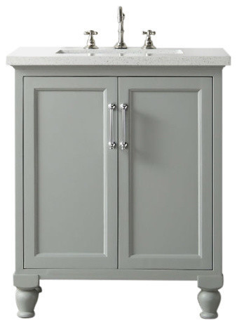 Sink Vanity With Quartz Top And 2 Doors Traditional Bathroom Vanities And Sink Consoles By Legion Furniture