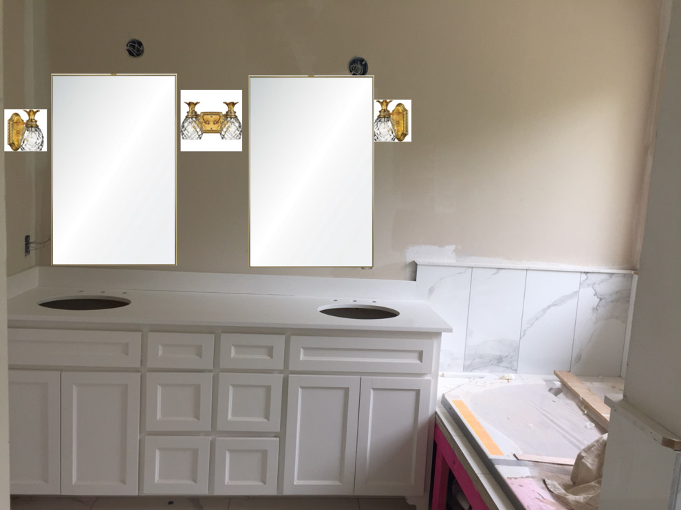 Help with Vanity lights & mirrors sizing, placement