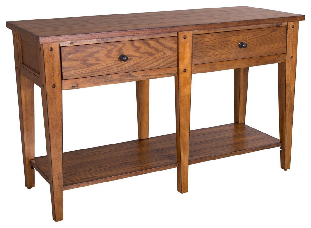Liberty Furniture Lake House Sofa Table in Oak Transitional Console Tables by Unlimited