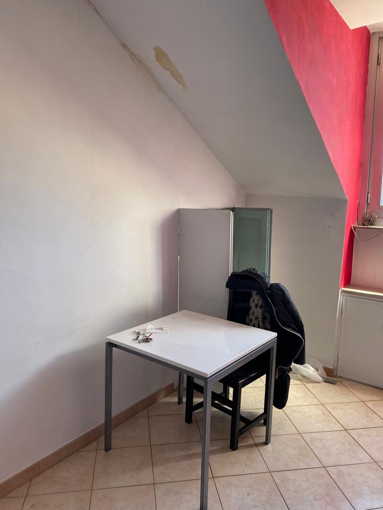 La zona pranzo prima della ristrutturazione