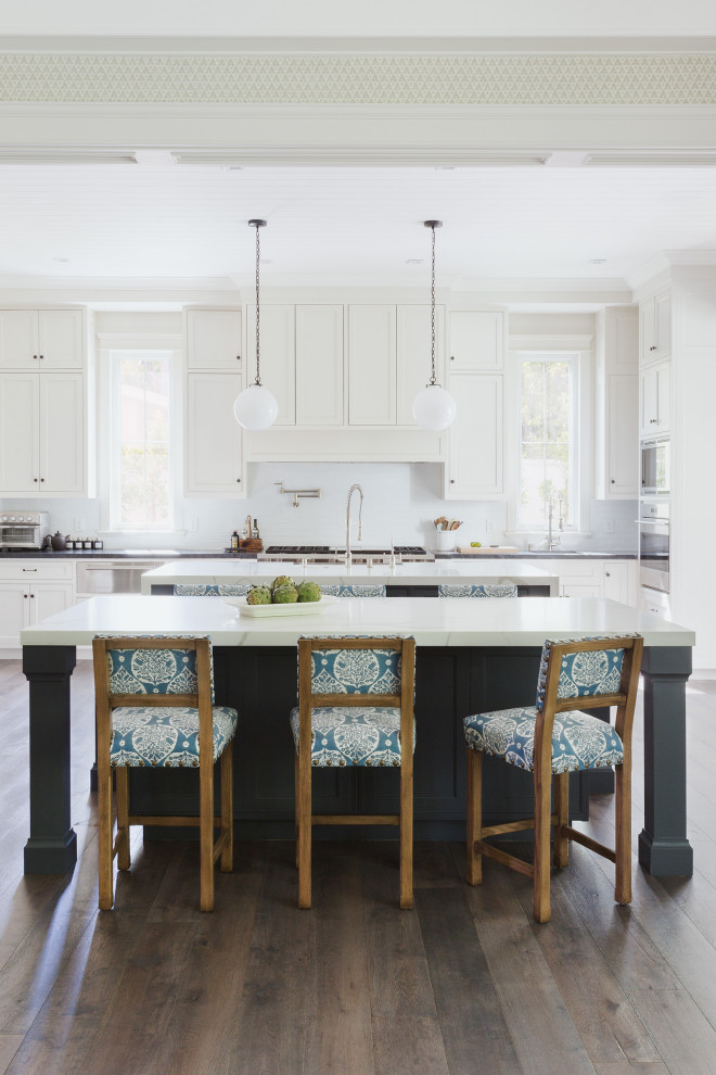 Kitchen with Double Island - Transitional - Kitchen - Los Angeles - by ...