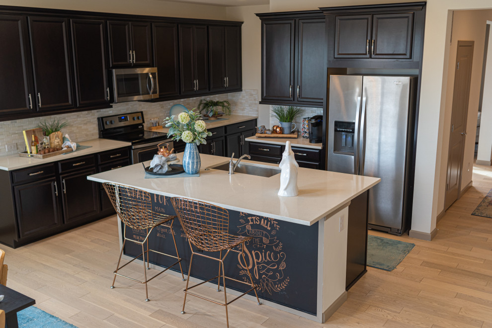 Inspiration for a rustic kitchen remodel in Denver