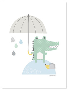 Lilipinso Art Print, Smile it's Raining, 30x40 cm - Contemporary