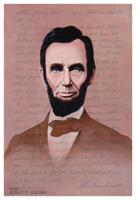 Mike Bennett Lincoln #8 - Gettysburg Address Art Print, 24"x36"