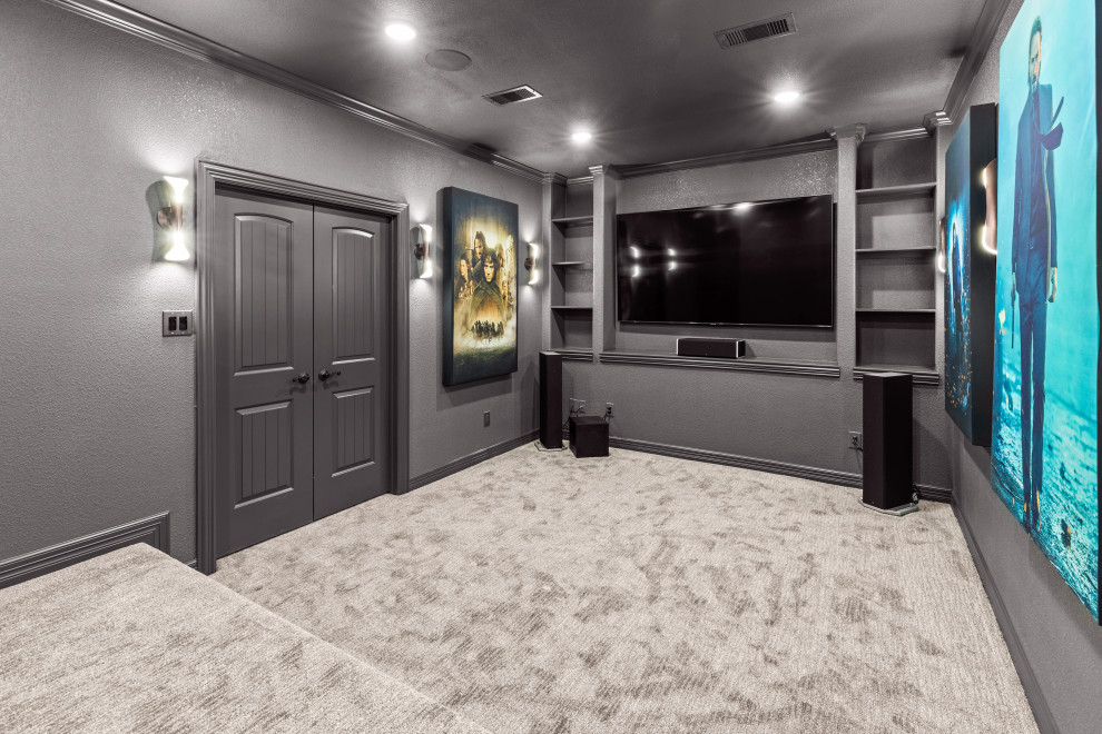 Wentworth Dr - Attic Conversation to Theater and Bathroom Remodel