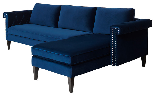 Nathaniel Reversible Sectional Sofa Navy Blue