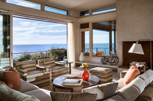 Cape Cod contemporary-vardagsrum