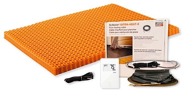 Ditra Heat Kit 38 Sq Ft With Non Programmable Thermostat 120v