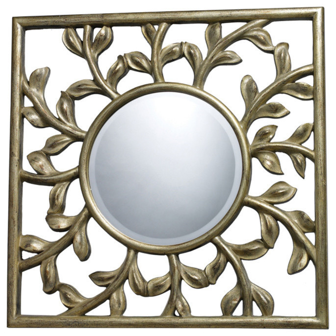 Sterling Industries DM1925 Oviedo Mirror In Antique Silver w/ Gold