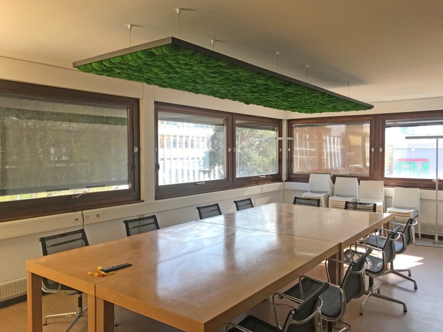 plafonnier végétal décoration plafond - Contemporain - Salle à Manger -  Grenoble - par Le Mur Vert | Houzz