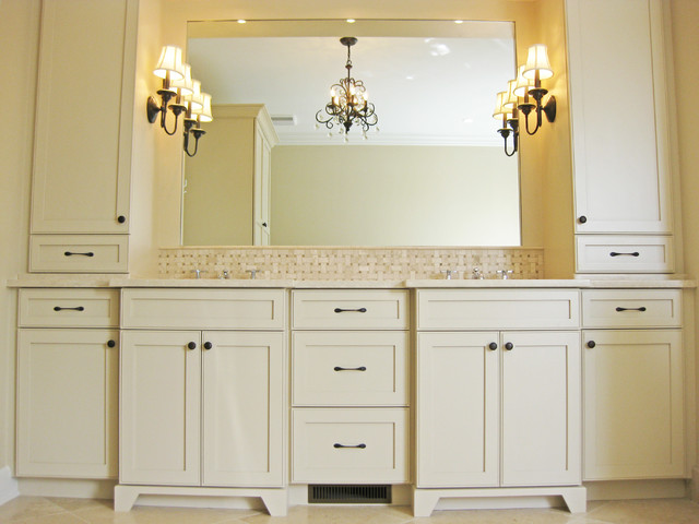 master bathroom double vanity with towers - traditional - charleston