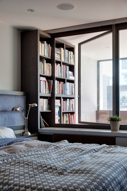 Canal Penthouse contemporaneo-camera-da-letto