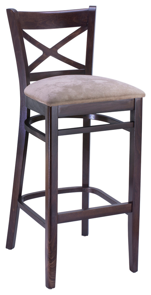 "X" Back Bar Stool Transitional Bar Stools And Counter Stools by
