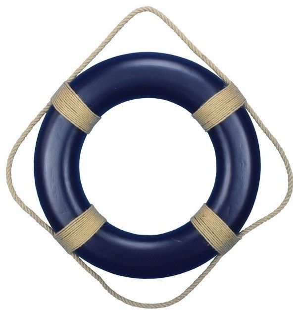 Lifering Life Preserver Decoration Nautical Bathroom Decor White