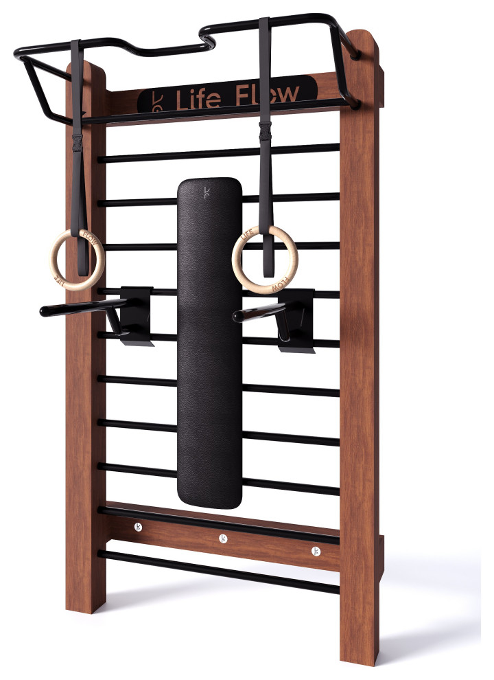 3д модель и визуализация шведской стенки в интерьере