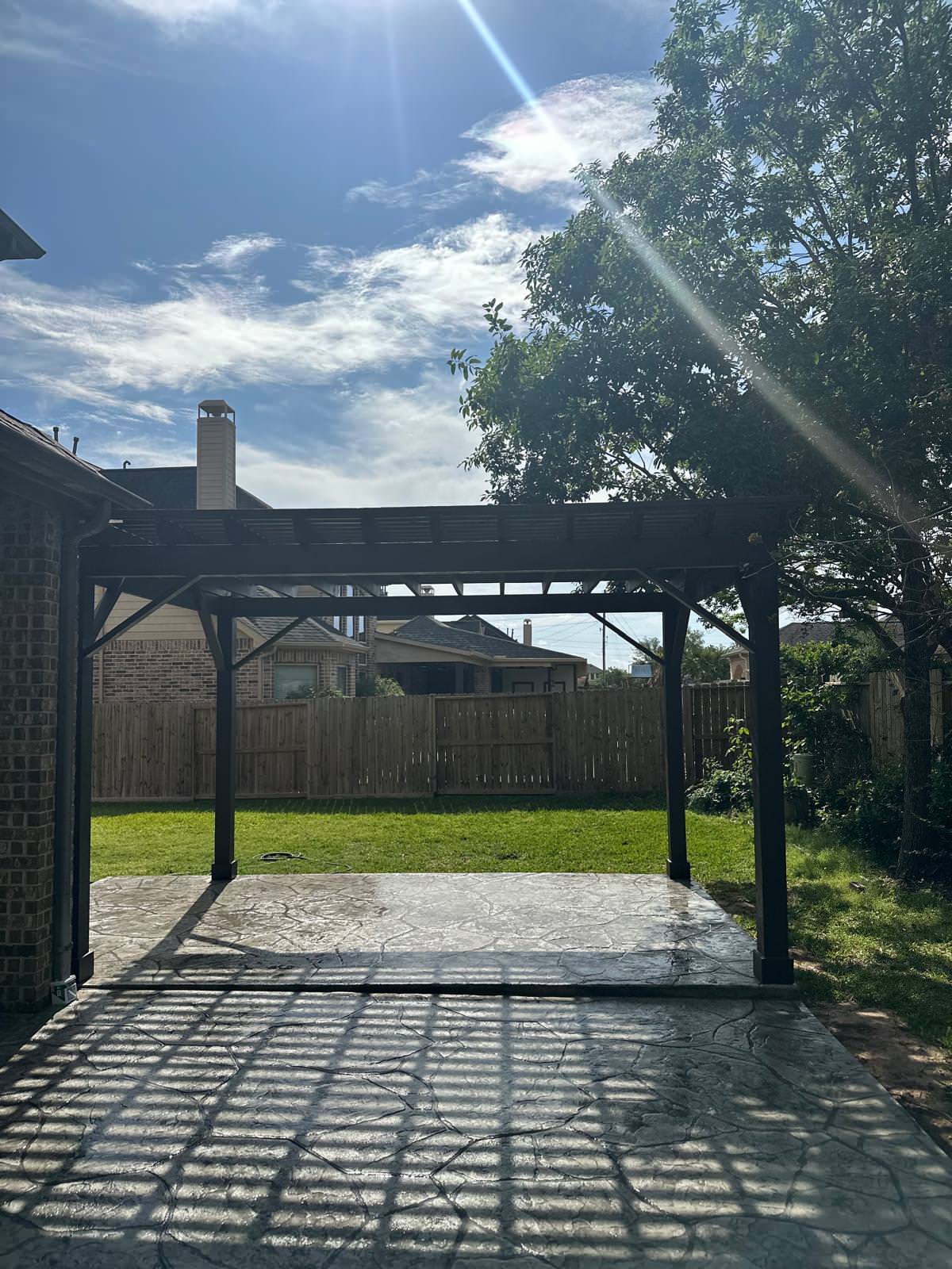 Pergola and patio extension in Firethorne